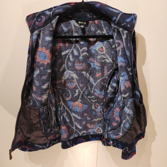 Sherpa Adventure Gear Bhutan Full Zip Jacket Rathee Blue Floral GORPcore Sz M - Picture 3 of 9